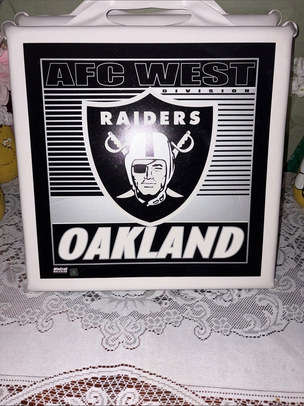 Oakland Raiders AFC West Black and White Stadium Seat Cushions